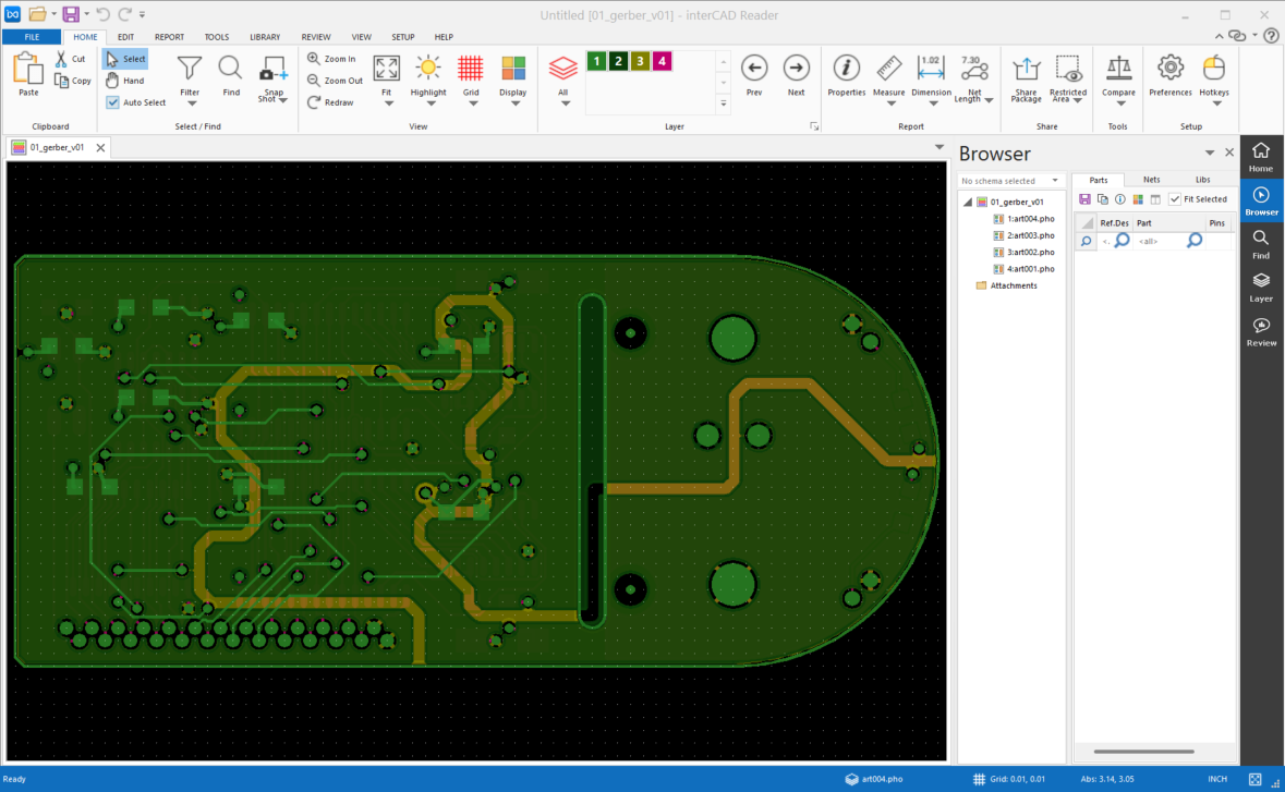 interCAD gerber viewer