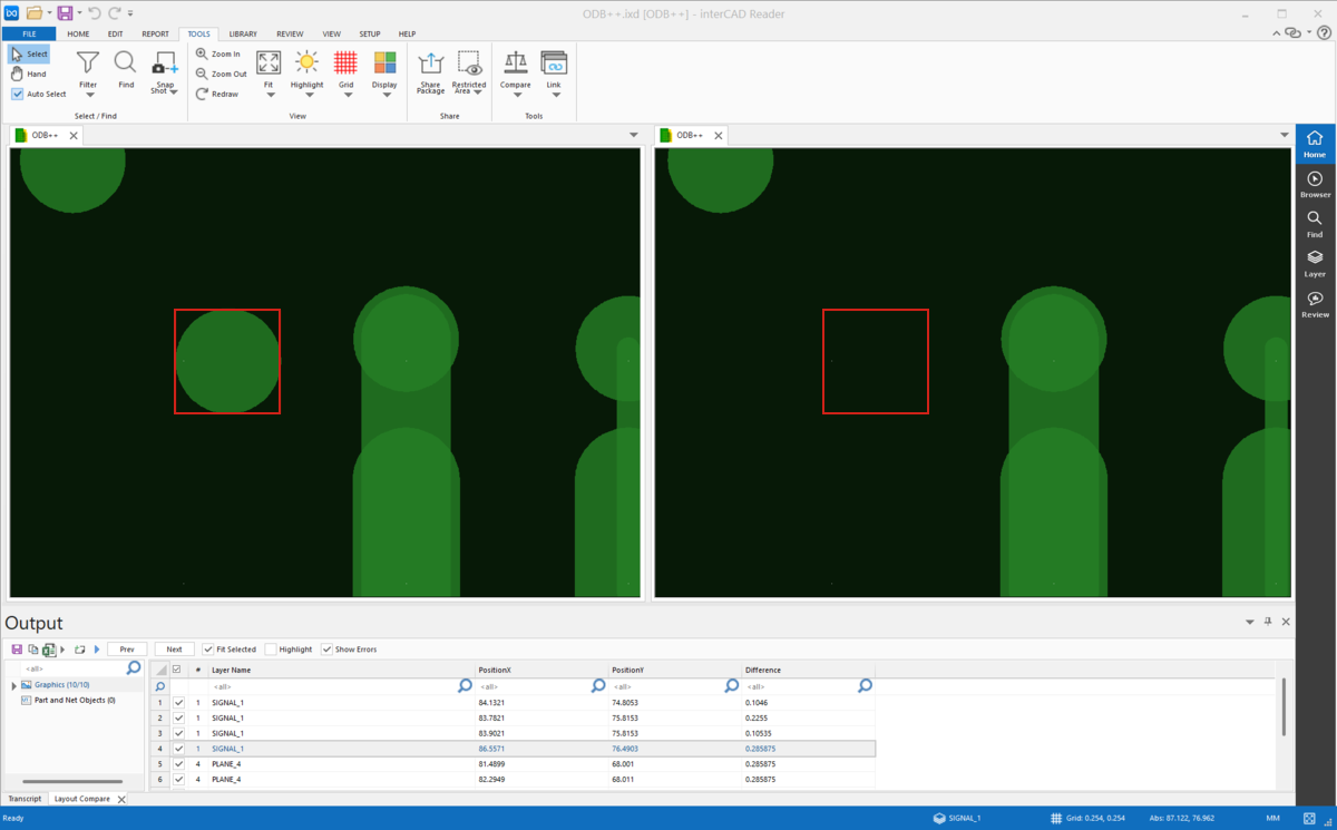 interCAD odb compare