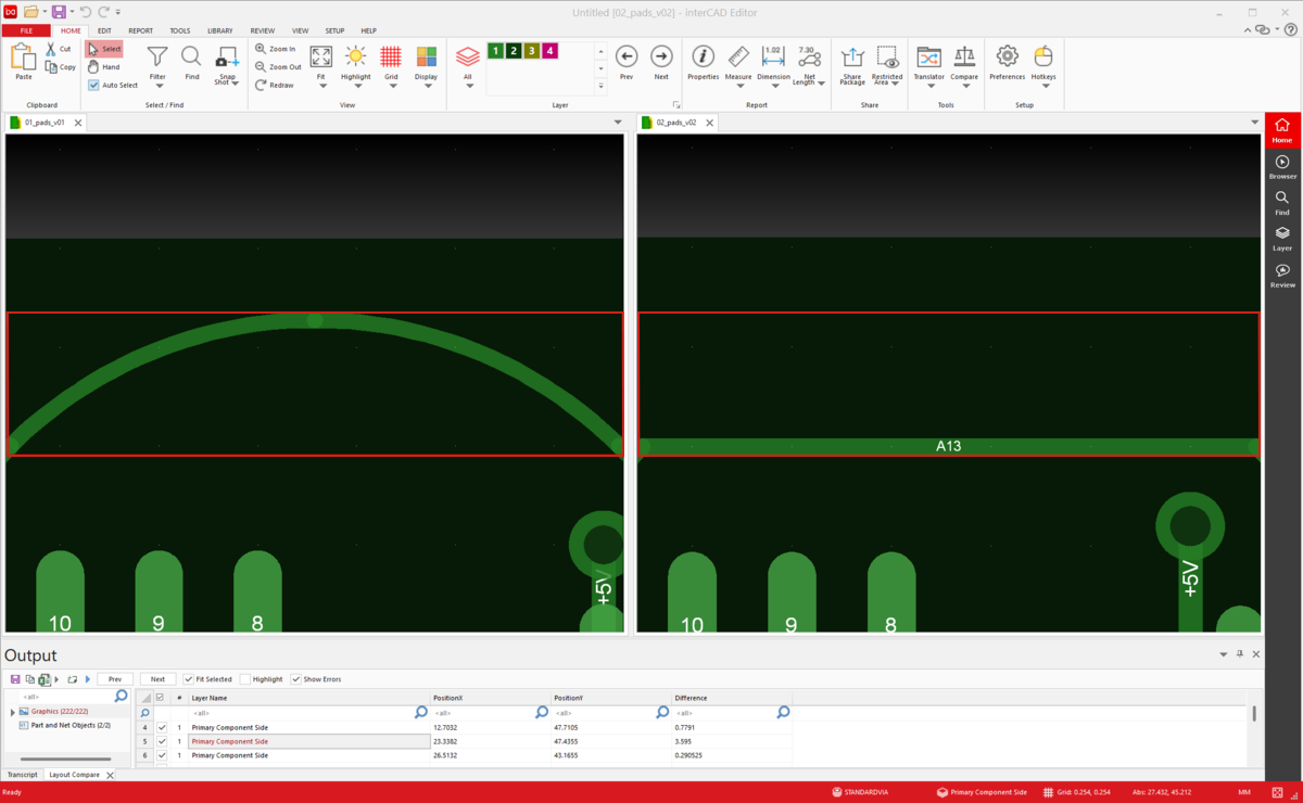 interCAD compare