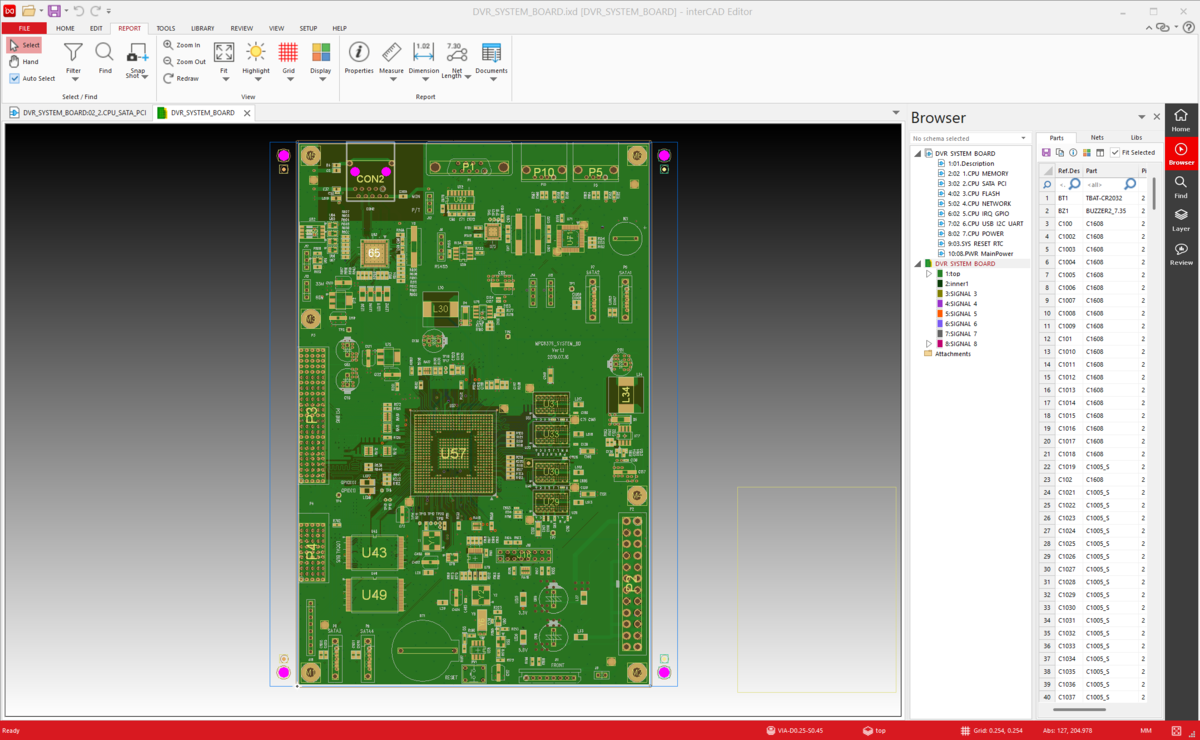 interCAD pcb viewer