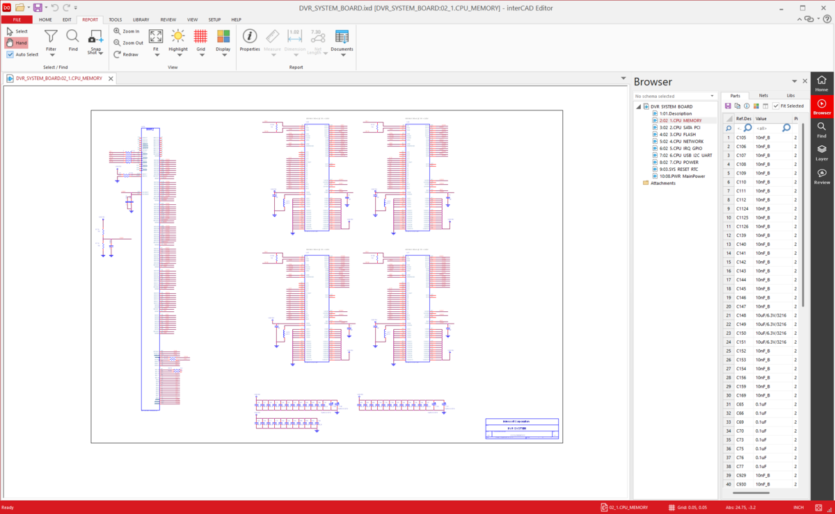 interCAD schematic viewer
