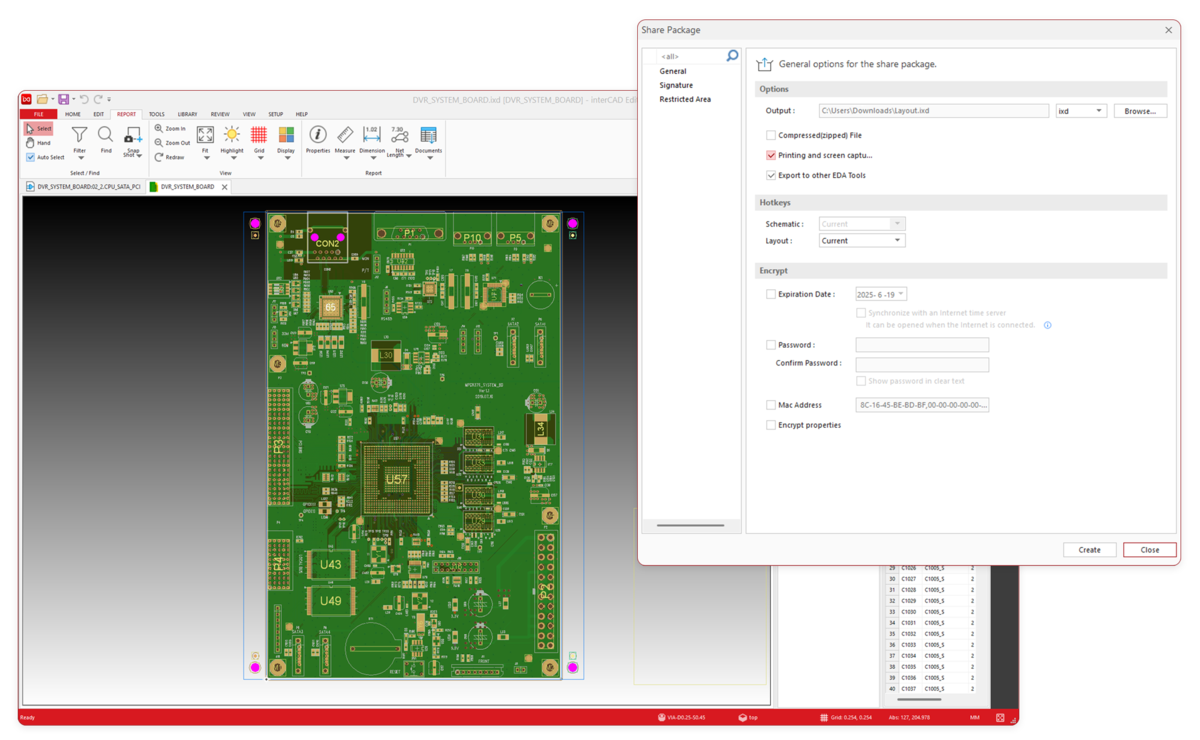 interCAD security option